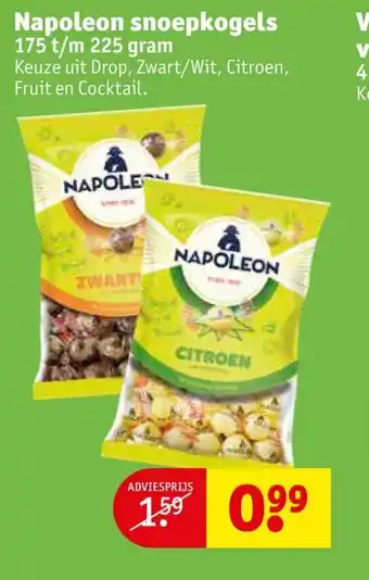 Kruidvat Napoleon snoepkogels 175 t/m 225 gram aanbieding