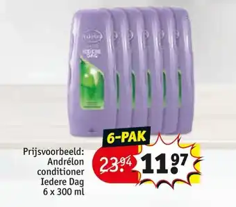 Kruidvat Andrelon conditioner Iedere Dag 6x300 ml 6-pak aanbieding