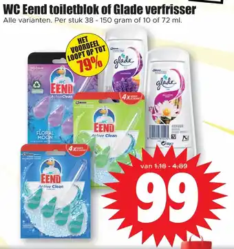 Dirk WC Eend toiletblok of Glade verfrisser aanbieding