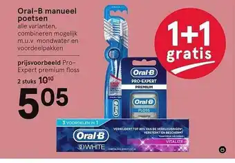 Etos Oral-B Manueel Poetsen 1+1 Gratis aanbieding