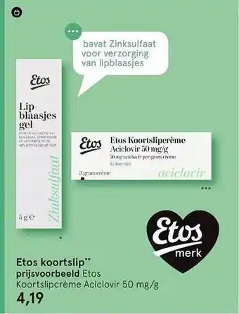 Etos Etos Koortslip aanbieding