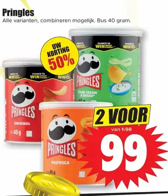 Dirk Pringles 40 gram aanbieding