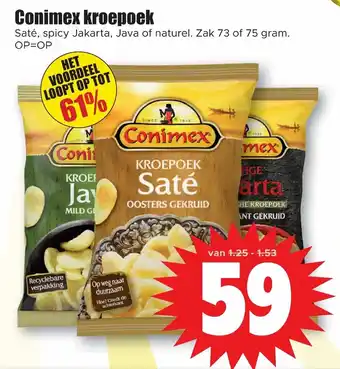 Dirk Conimex kroepoek 73 gram aanbieding