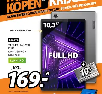 Expert Lenovo Tablet Tab M10 Plus (2nd Gen) 4GB 64GB Wifi 10,3" aanbieding