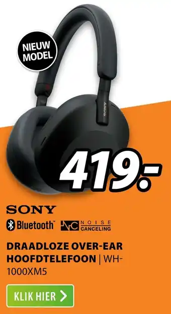 Expert Sony Draadloze Over-Ear Hoofdtelefoon WH-1000XM5 aanbieding