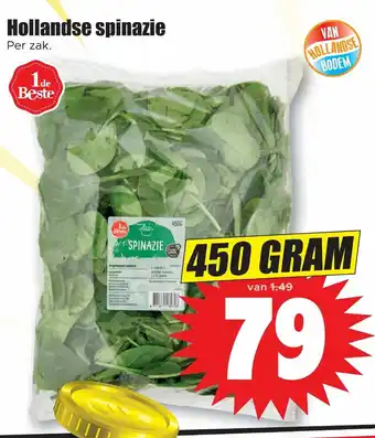 Dirk Hollandse spinazie 450 gram aanbieding