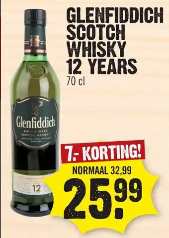 Dirk Glenfiddich scotch whisky 12 years 70cl aanbieding