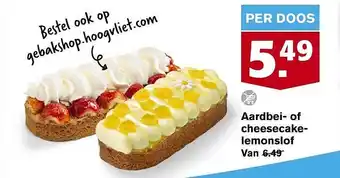 Hoogvliet Aardbei- Of Cheesecake-lemonslof aanbieding