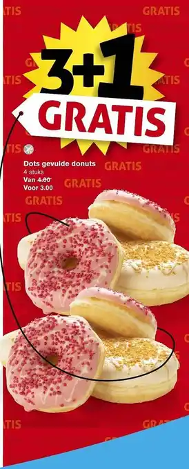 Hoogvliet Dots Gevulde Donuts aanbieding