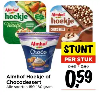 Vomar Voordeelmarkt Almhof Hoekje of Chocodessert aanbieding