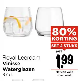 Vomar Voordeelmarkt Royal Leerdam Vinisse Waterglazen aanbieding