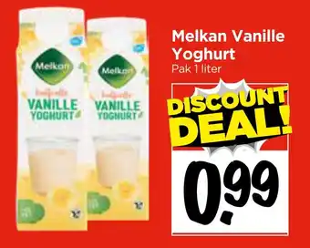 Vomar Voordeelmarkt Melkan Vanille Yoghurt aanbieding