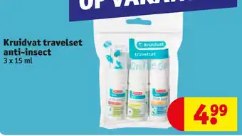 Kruidvat Kruidvat travelset anti-insect 3 x 15 ml aanbieding