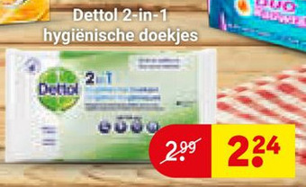 Kruidvat Dettol 2-in-1 hygiënische doekjes aanbieding