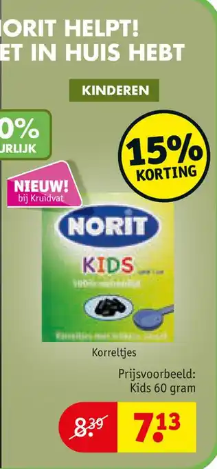 Kruidvat Norit Kids 60 gram aanbieding