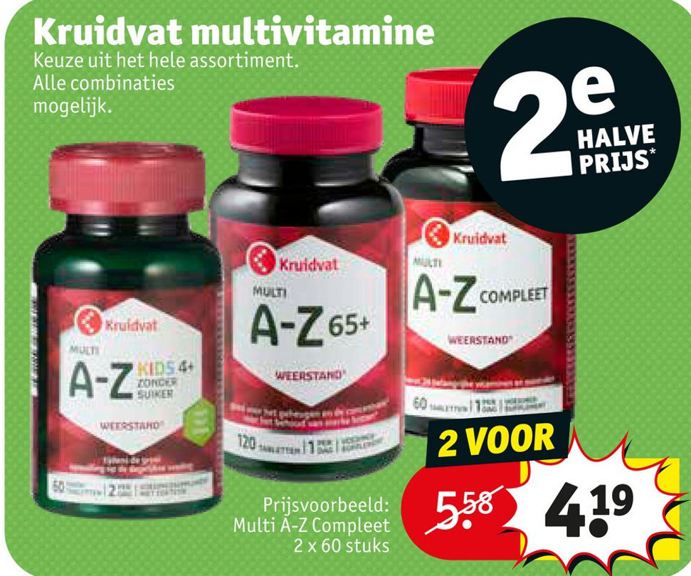 Kruidvat multivitamine aanbieding bij Kruidvat