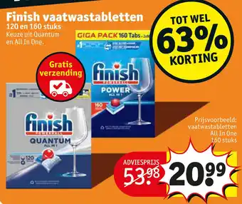 Kruidvat Finish vaatwastabletten aanbieding