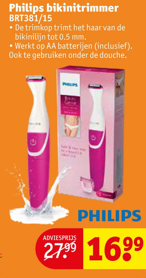 Philips bikinitrimmer BRT381/15 aanbieding bij Kruidvat