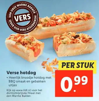 Lidl Verse hotdog aanbieding