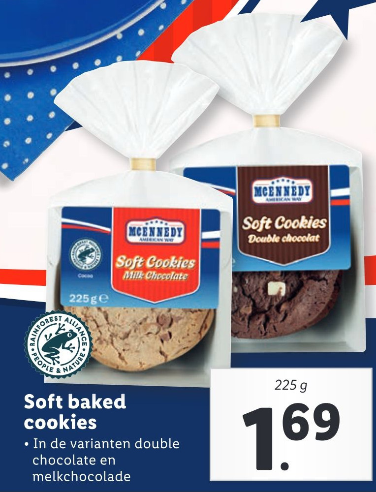 Soft baked cookies aanbieding bij Lidl