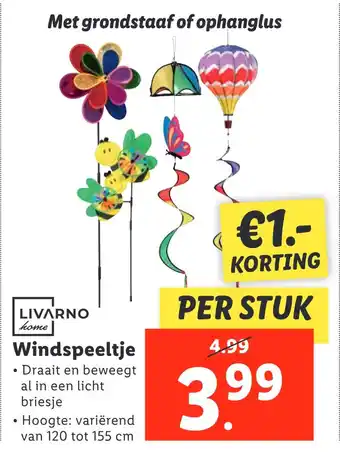 Lidl Livarno Home Windspeeltje aanbieding