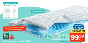 Lidl Gelschuimmatrastopper GEL FEELING aanbieding