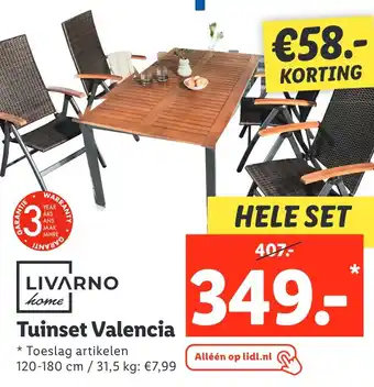 Lidl Tuinset Valencia aanbieding