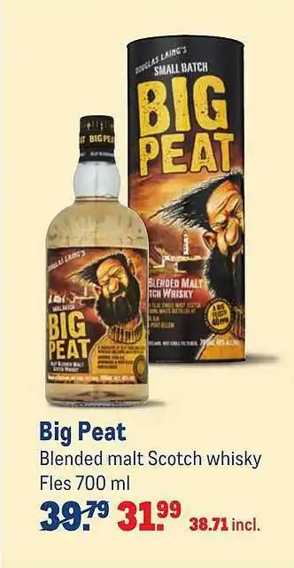 Makro Big Peat Blended Malt Scotch Whisky 700ml aanbieding