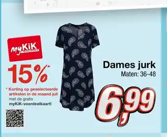 Kik Dames Jurk Maten: 36-48 aanbieding