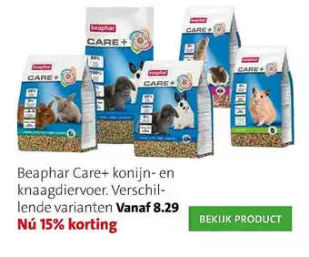 Intratuin Beaphar Care+ Konijn- En Knaagdiervoer 15% Korting aanbieding