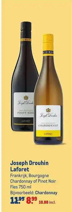 Makro Joseph Drouhin Laforet Frankrijk, Bourgogne Chardonnay Of Pinot Noir 750 ml aanbieding