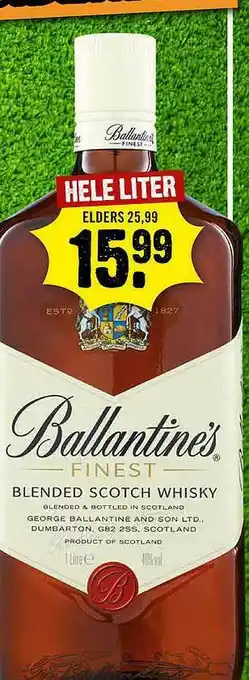 Dirck 3 Ballantine's Finest Blended Scotch Whisky aanbieding
