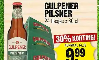 Dirck 3 Gulpener Pilsner 30% Korting aanbieding