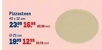 Makro Pizzasteen 40 X 32 Cm Of Ø 29 Cm aanbieding