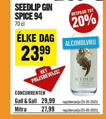 Dirck 3 Seedlip Gin Spice 94 aanbieding