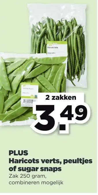 PLUS PLUS Haricots verts, peultjes of sugar snaps aanbieding