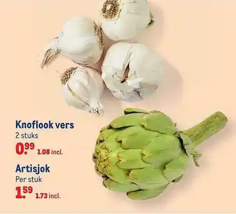 Makro Knoflook Vers Of Artisjok aanbieding