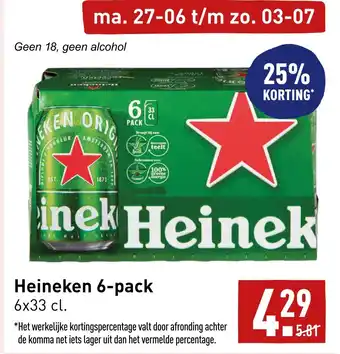 ALDI Heineken 6-pack aanbieding