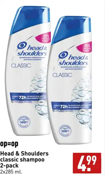 ALDI Head & Shoulders classic shampoo 2-pack ml aanbieding