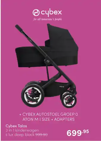 Baby & Tiener Cybex Talos 3 in 1 kinderwagen s lux deep black aanbieding