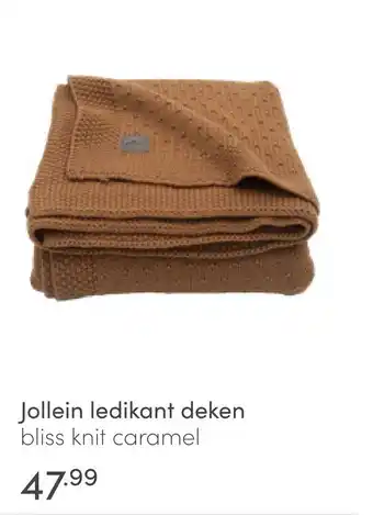 Baby & Tiener Jollein ledikant deken bliss knit caramel aanbieding