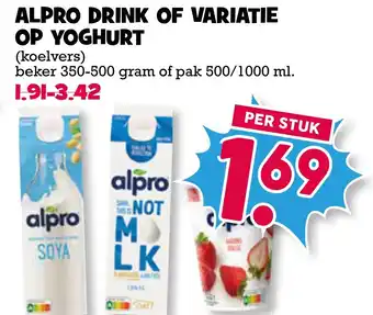 Boon`s Markt Alpro Drink Of Variatie Op Yoghurt aanbieding