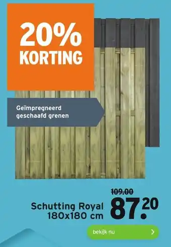 GAMMA Schutting Royal 180x180 cm aanbieding