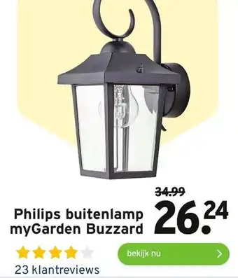 GAMMA Philips buitenlamp myGarden Buzzard aanbieding