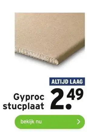 GAMMA Gyproc stucplaat aanbieding