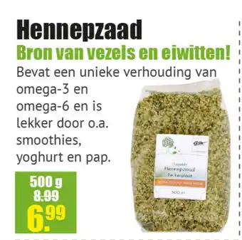 Gezond & Wel Hennepzaad aanbieding