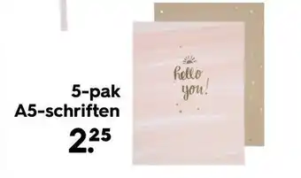 HEMA 5-pak A5-schriften aanbieding