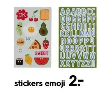 HEMA stickers emoji aanbieding