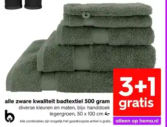 HEMA alle zware kwaliteit badtextiel 500 gram aanbieding