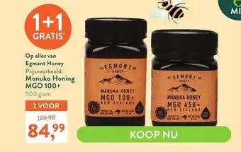 Holland & Barrett Egmont Honey Manuka Honing MGO 100+ 500 gram aanbieding